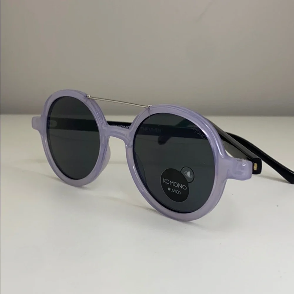 Komono Girl's Sunglasses Round Purple Black NEW